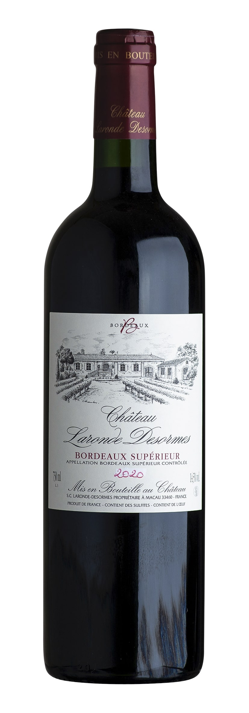 Bordeaux Supérieur rouge AOC Bordeaux Supérieur 2020