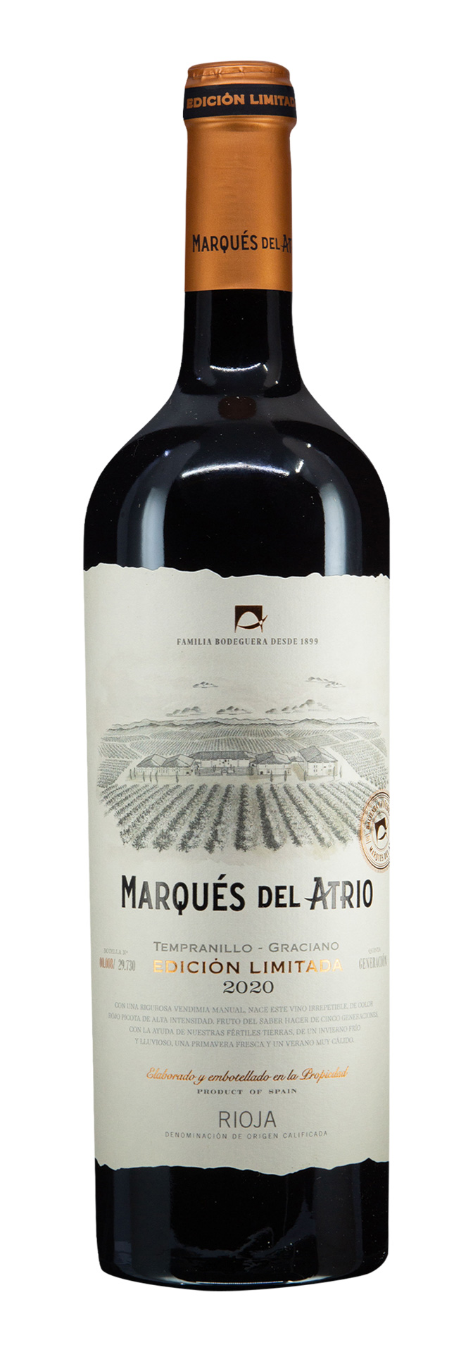 Rioja DOCa Marqués del Atrio Crianza Edición limitada 2020