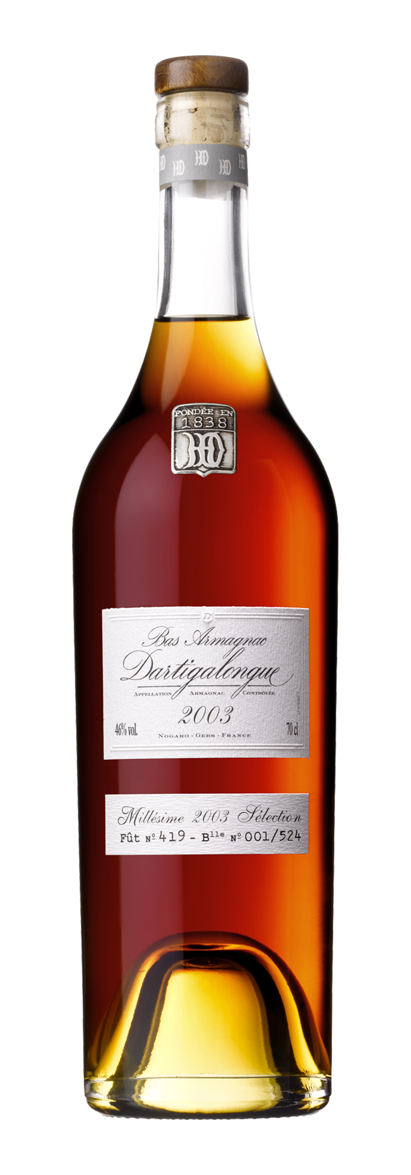 Armagnac AOP Bas-Armagnac Fût d›exception 2003