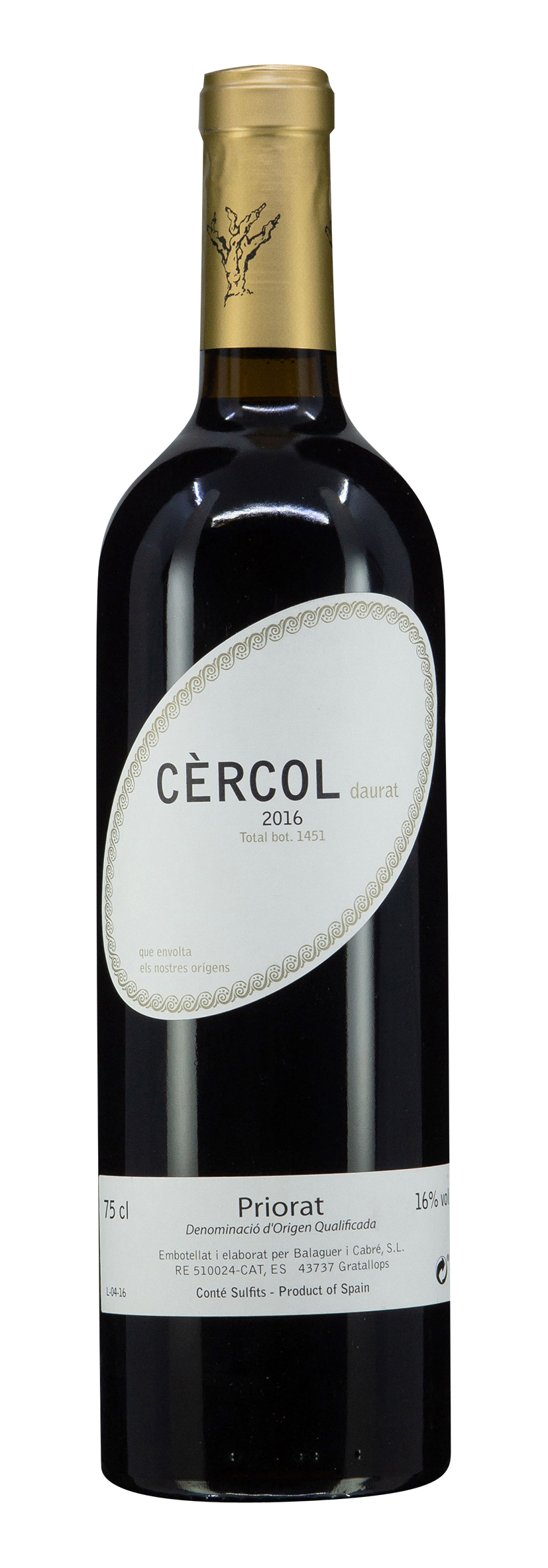 Priorat DOCa Cércol daurat 2016