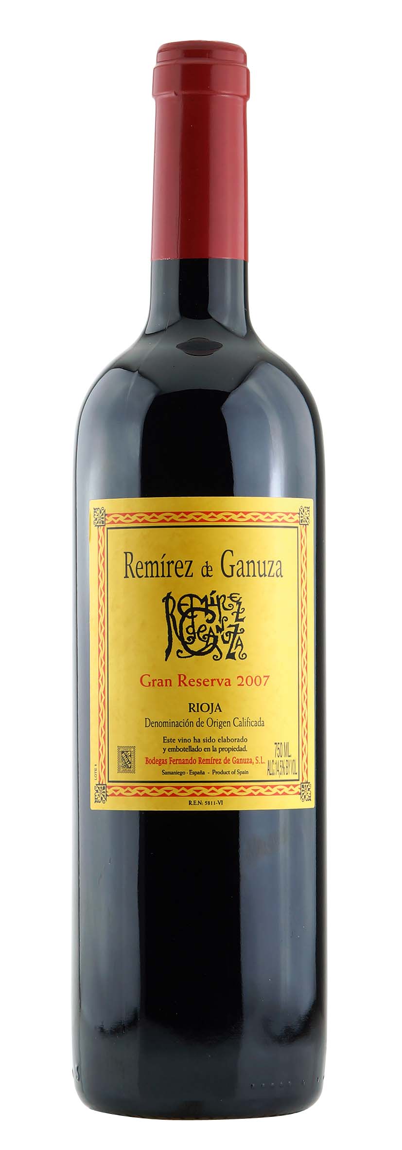 Rioja DOCa Remírez de Ganuza Gran Reserva 2007